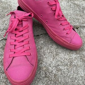 Converse Chuck Taylor All Star Ox Faux Snakeskin Mono Vivid Pink Men's Sz 11 Low